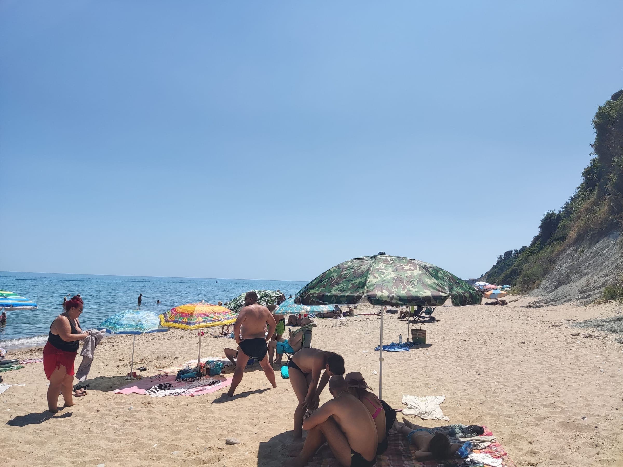 Byala beach with visitors