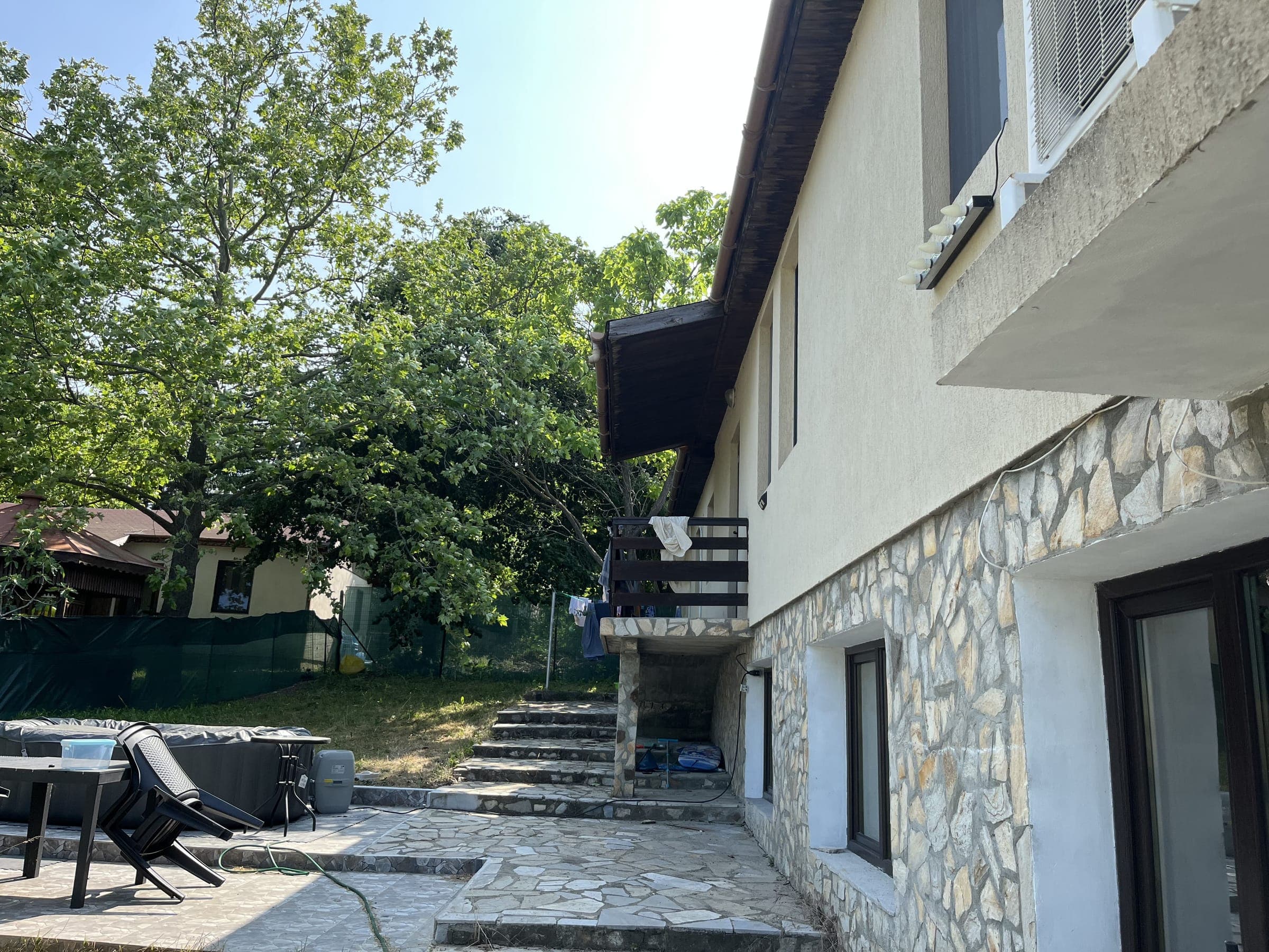 Side view of the villa